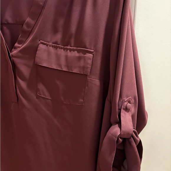 Torrid Deep Wine Harper Blouse - Picture 2 of 2